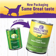 Wellness Complete Health Natural Wet Canned Dog Food, Lamb & Sweet Potato