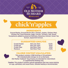 Wellness Old Mother Hubbard Chick'N'Apples Dog Biscuits, Natural, Training Treats, Chicken & Apples Flavor, Mini Size