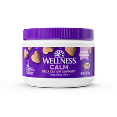 Wellness Tasty Cheese Flavored Soft Chews Calming Supplements for Dogs, 45 count