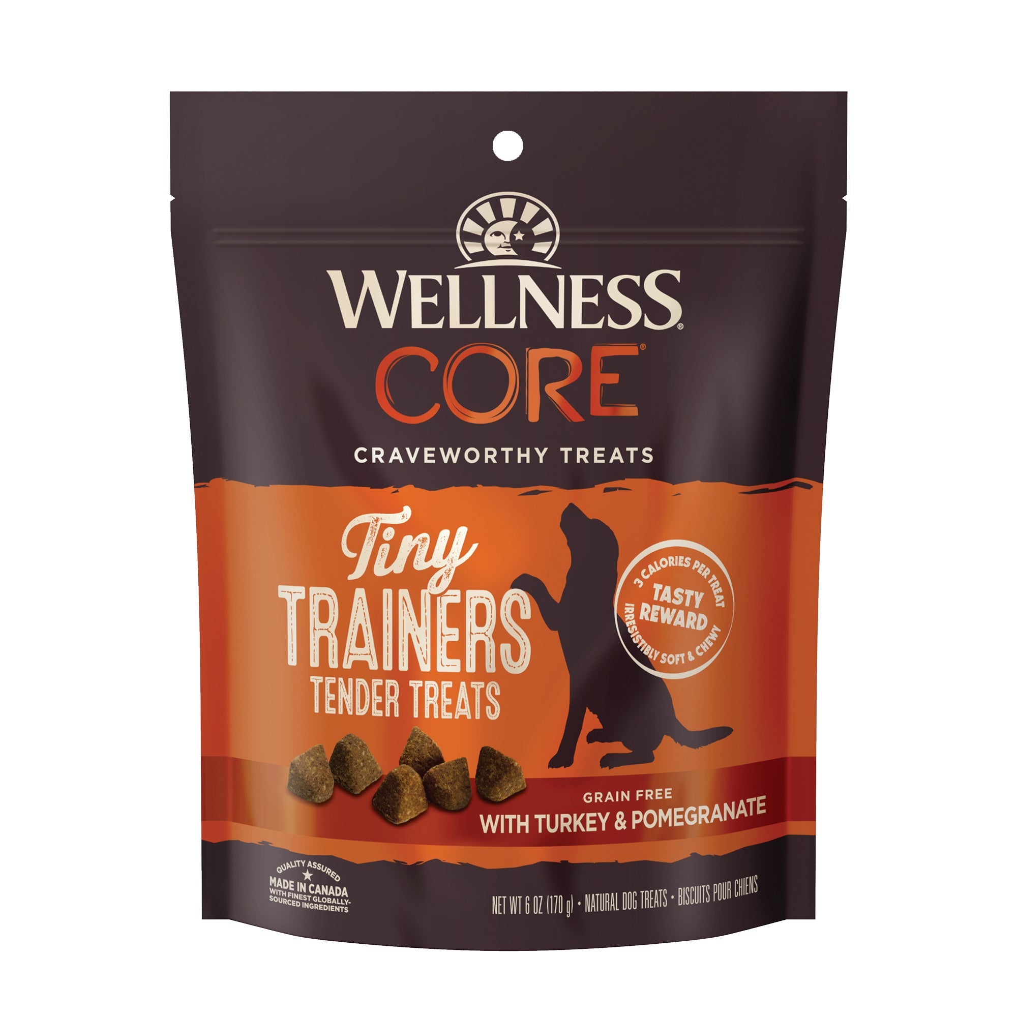 Wellness CORE Tiny Trainers Tender Treats, Grain Free, Turkey & Pomegranate, 6 Ounce Bag