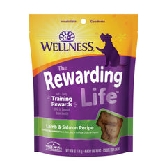 Wellness Rewarding Life Soft & Chewy Dog Treats, Grain Free, Lamb & Salmon, 6 Ounce Bag