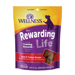 Wellness Rewarding Life Soft & Chewy Dog Treats, Grain Free, Beef & Turkey, 6 Ounce Bag