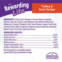 Wellness Rewarding Life Dog Treats, Natural, Training Treat, Grain Free, Soft Turkey & Duck
