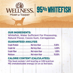 Wellness 95% Whitefish Natural Wet Grain Free Canned Dog Food
