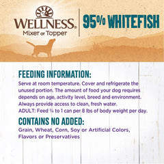 Wellness 95% Whitefish Natural Wet Grain Free Canned Dog Food