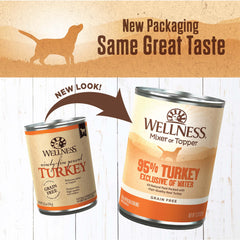 Wellness 95% Turkey Natural Wet Grain Free Canned Dog Food