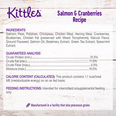 Wellness Kittles Crunchy Natural Grain Free Cat Treats, Salmon & Cranberries