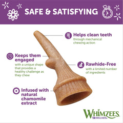Whimzees Wellness Occupy Dog Dental Treats, Natural Chews, Medium Size
