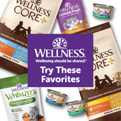 Whimzees Wellness Cat Dental Treats, Natural Chews, Chicken and Salmon Flavor