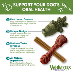 Whimzees Wellness Variety Pack Dog Dental Treats, Natural Chews, Small Size