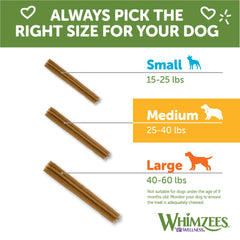 Wellness WHIMZEES Value Box Dog Dental Treats, Natural Chews, Medium Size