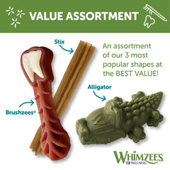Wellness WHIMZEES Value Box Dog Dental Treats, Natural Chews, Large Size