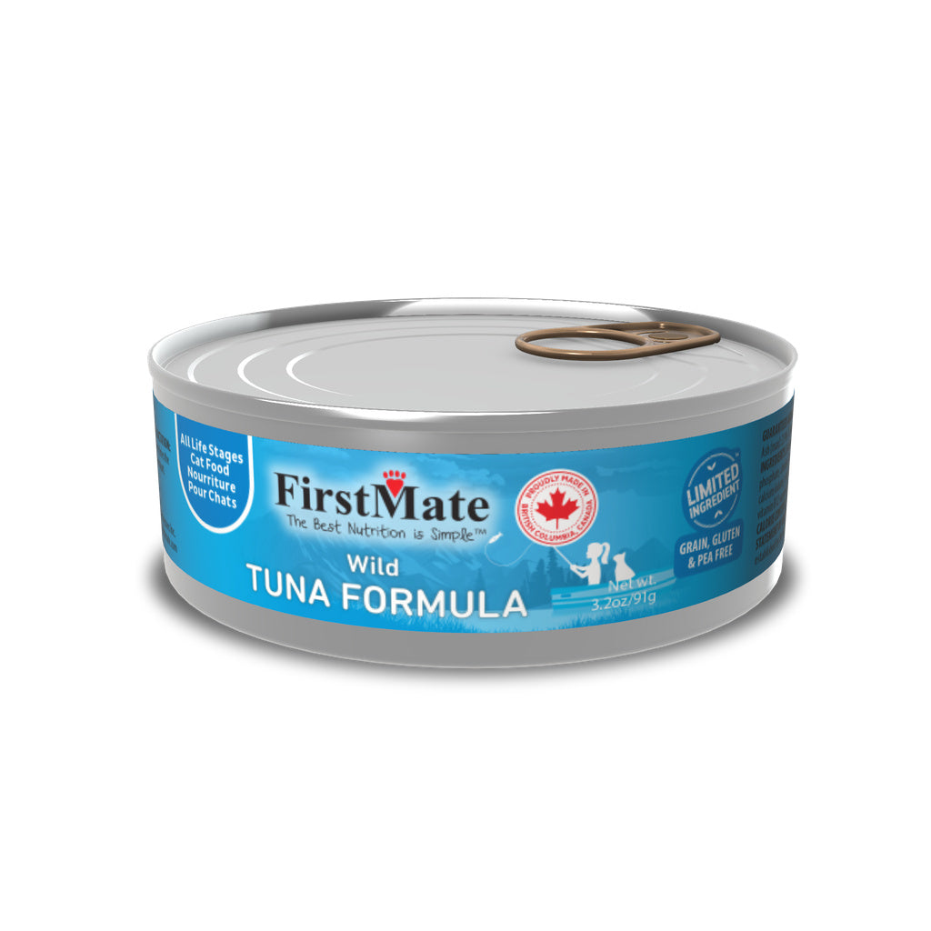 FirstMate Limited Ingredient Can Wild Tuna Cat 3.2oz, 24 cans
