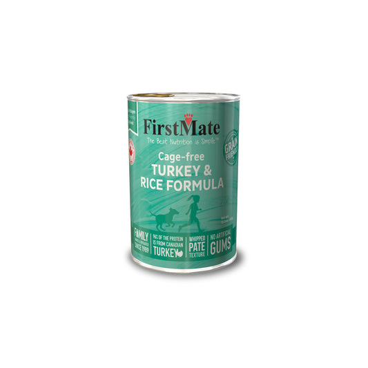 FirstMate Cage-Free Turkey with Rice Dog Food 12.2oz, 12 cans