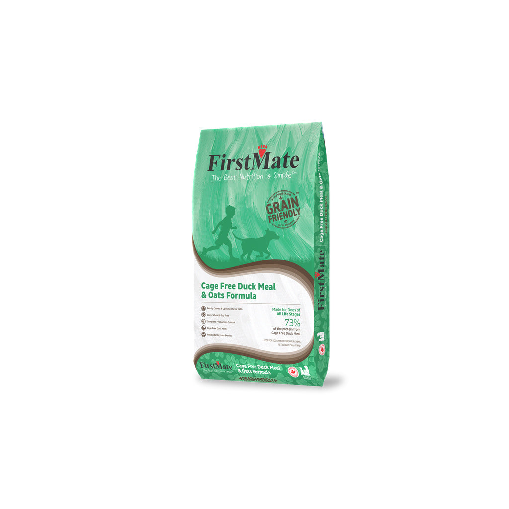 FirstMate Grain Friendly Cage-Free Duck Meal & Oats Dog 25lb