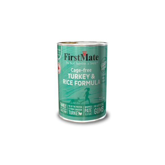 FirstMate Cage-Free Turkey with Rice Cat Food 12.2oz, 12 cans