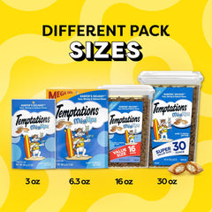 Temptations MixUps Surfer's Delight Flavor Crunchy and Soft Cat Treats, 16 oz. Tub