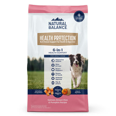 Natural Balance Health Protection Dry Dog Food – Whole Body Health, Easy on Digestion Dog Food Made with Salmon, Brown Rice & Pumpkin for Dogs - 22lbs.