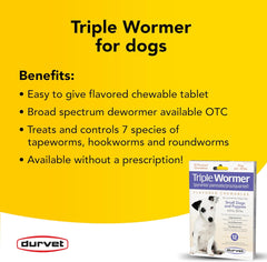 Durvet® Triple Wormer™ (Chewable Tablets)