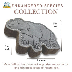 PREMIUM LEATHER TOY RHINO