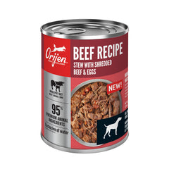ORIJEN Beef Recipe Stew with Shredded Beef and Eggs Wet Dog Food, Grain Free Dog Food, WholePrey Ingredients, 12.8oz