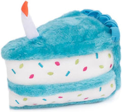ZippyPaws NomNomz Plush Blue Birthday Cake Dog Toy