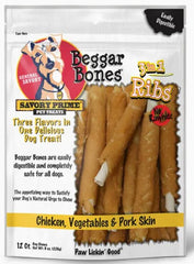 Savory Prime Beggar Bones 3 in 1 Ribs Dog Treats