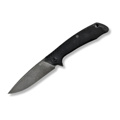 American Buffalo® Elite Folding Ball-Bearing Scavenger Knife – D2 Steel, Black Titanium Coated Tanto Blade