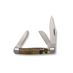 American Buffalo® Roper Stockman Laredo Genuine Stag/Wood Trapper Knife