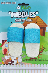 A & E Cages Nibbles Small Animal Loofah Chew Toy Sandals, 1ea