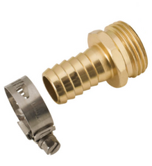 Metal Male Coupling with Steel Clamp