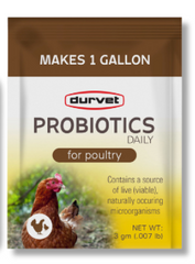 Durvet® Probiotics Daily – Poultry Digestive Health & Electrolyte Supplement
