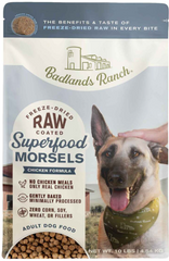 Badlands Ranch Superfood Complete Raw Coated Morsels Chicken Dog