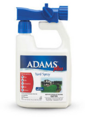 Adams Plus Yard Spray ; Kills Mosquitoes, Fleas, Ticks, Ants, And Many Other Listed Nuisance Pests in Outdoor Areas ; Treats Up to 5,000 Square Feet ; Easy To Use Hose-End Spray ; 32 Fl Oz
