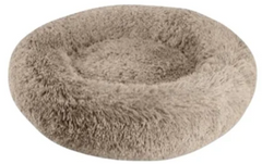 Arlee Shaggy Calming Donut Bed Taupe Small 22 x 22 x 8"
