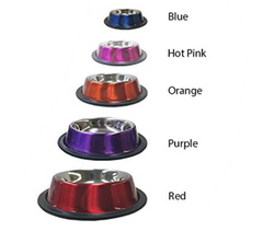 Valhoma® Stainless Steel Non-Tip Colored Bowl 96 oz | 1 each