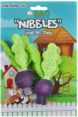 A & E Cages Nibbles Small Animal Loofah Chew Toy Turnips, 1ea