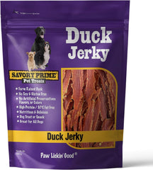 Savory Prime Duck Jerky Dog Treats, Made with 100% Real Duck Breast, Farm Raised, Healthy, Easily Digestible, High Protein, Satisfies Dog's Urge to Chew, 3 Pounds (Pack of 1)