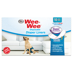 Four Paws Wee-Wee Products Disposable Dog Diaper Super Absorbent Liners 10 counts