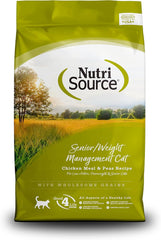 NutriSource Cat Senior Weight Management - Chicken meal & Peas 16lb