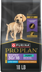 Purina Pro Plan Large Breed Puppy Chicken & Rice Dry Dog Food – 18 lb Bag