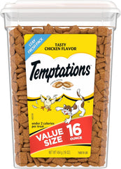 Temptations Classic Crunchy and Soft Cat Treats Tasty Chicken Flavor, 16 oz. Tub