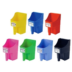 Little Giant® Plastic Enclosed Feed Scoop | Heavy Duty Durable Stackable Feed Scoop with Measure Marks | 3 Quart | Ranchers, Homesteaders and Livestock Farmers |