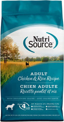 NutriSource, Adult Chicken & Rice Recipe Dry Dog Food, 4 lb