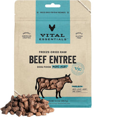 Vital Essentials Freeze Dried Raw Dog Food, Beef Mini Nibs Entree, 5.5 oz