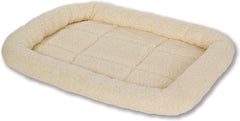 Pet Lodge® Fleece Pet Bed | Crate Pad | Cream Dog Bed | Machine Washable | Easily Storable