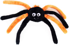 ZippyPaws Spiderz - Small Orange Plush Dog Toy