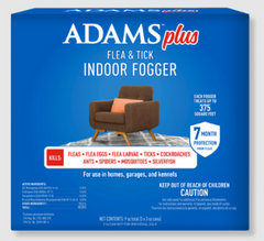 Plus Flea & Tick Indoor Fogger, 3 x 3 oz Cans, Kills Fleas, Flea Eggs, Ants, Flies, Wasps, Cockroaches, Mosquitoes, and Many Other Listed Pests, Each Fogger Treats Up To 3000 Cu Ft, 9 Oz
