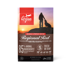 ORIJEN Regional RED Dry Dog Food, Grain Free and Poultry Free Dog Food, Fresh or Raw Ingredients
