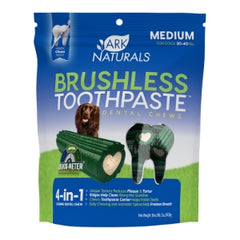Ark Naturals Brushless Toothpaste, Dog Dental Chews, Freshens Breath, Helps Reduce Plaque & Tartar, 1 Pack